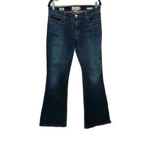 Lucky Brand Jeans Womens 8 Blue Charlotte Kick Flare White Oak Cone Denim USA